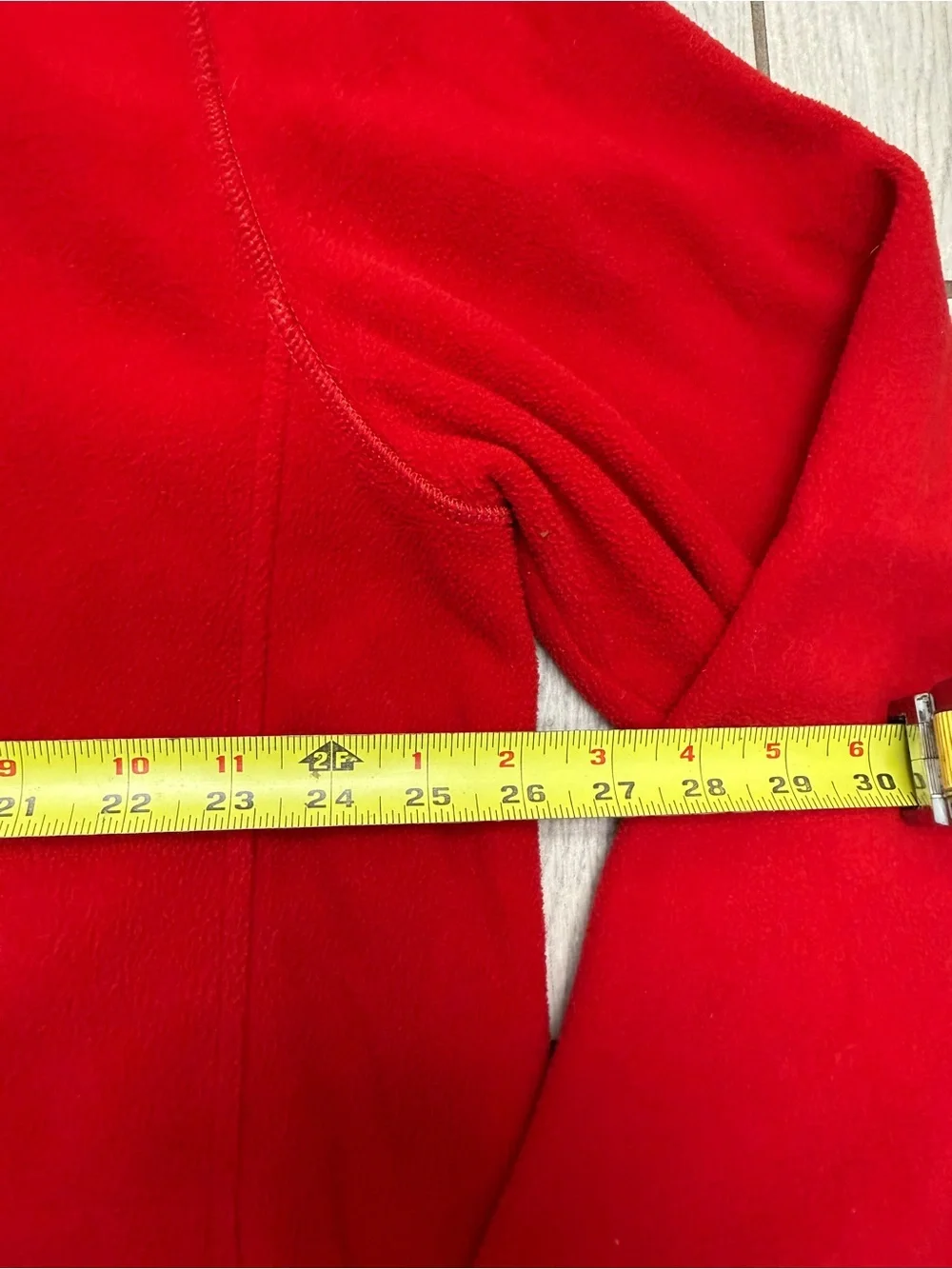 Men’s Nautica Red Fleece Half-Zip Pullover with Blue Trim 2XL